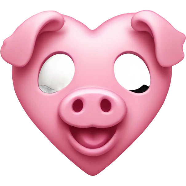 pink heart with pig nose emoji