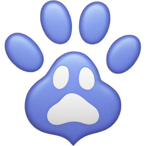 Heart with paw in center emoji