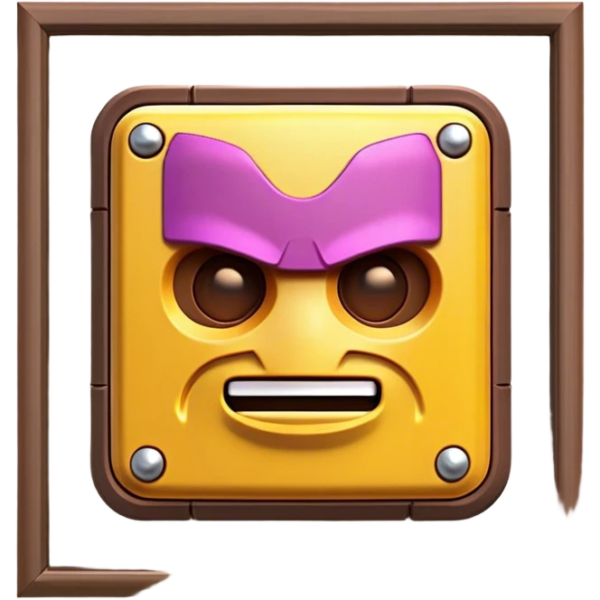 Clash of Clans aesthetic: Cinematic Playful Classic Game Cartridge Portrait Emoji, rendered in a 3D vector-style similar to standard emojis with minimal shading and bold, simplified shapes. A compact, distinct form with signature details, softly glowing with a nostalgic gaming charm. Simplified yet unmistakably iconic, highly detailed and consistent, glowing with a soft radiance and high shine. Stylized with a touch of retro gaming magic and a soft glowing outline, capturing the essence of a beloved gaming relic with a friendly, playful manner! emoji