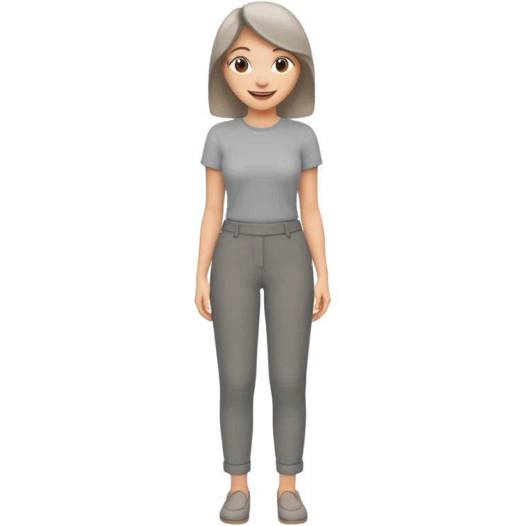 grey women trousers emoji