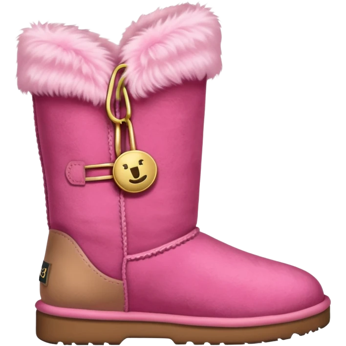 A pink ugg emoji