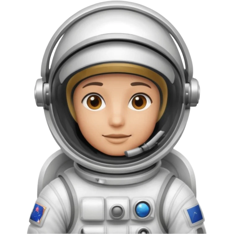 Astronaut in white EVA suit with silver visor helmet emoji