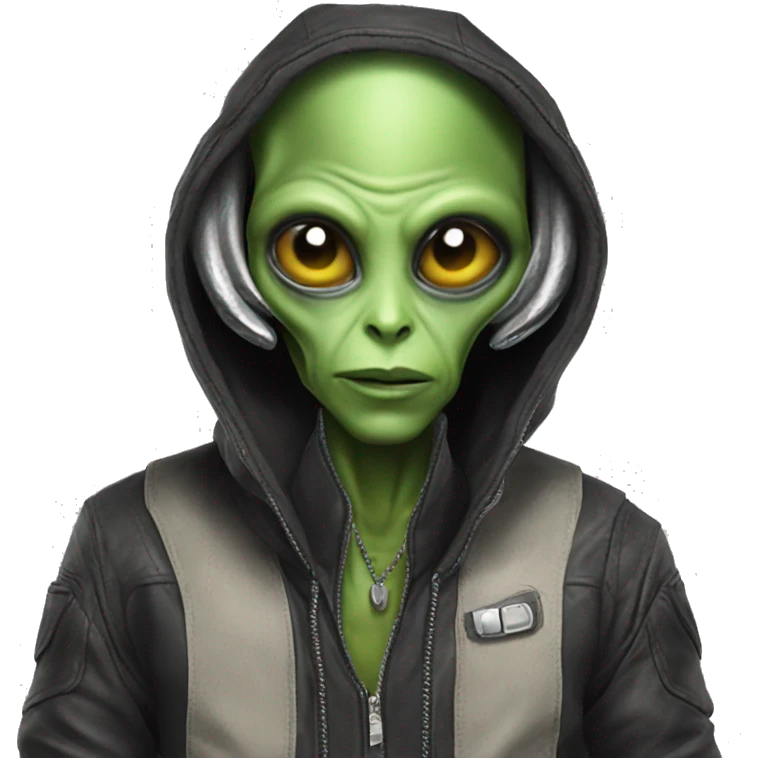 The alien is fashionable emoji