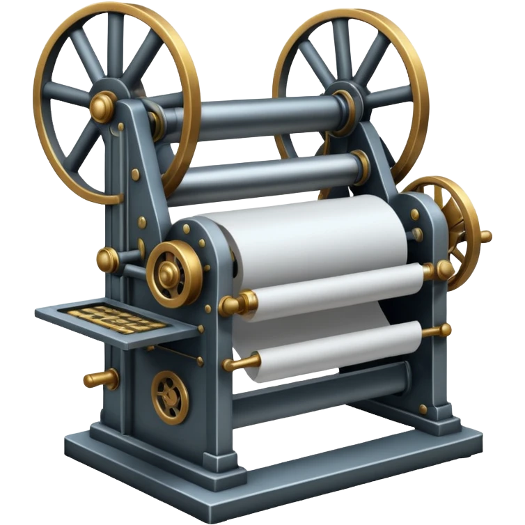 Steam-powered printing press emoji