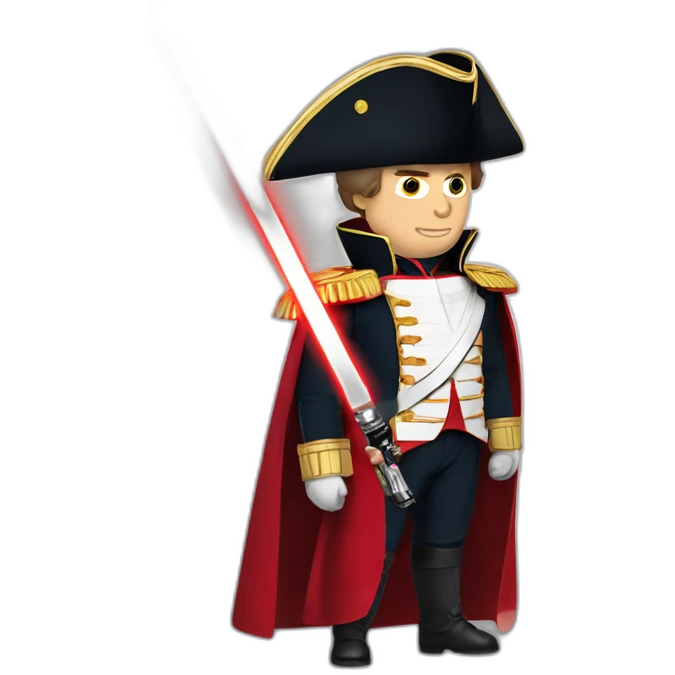 Napoleon with red lightsaber emoji