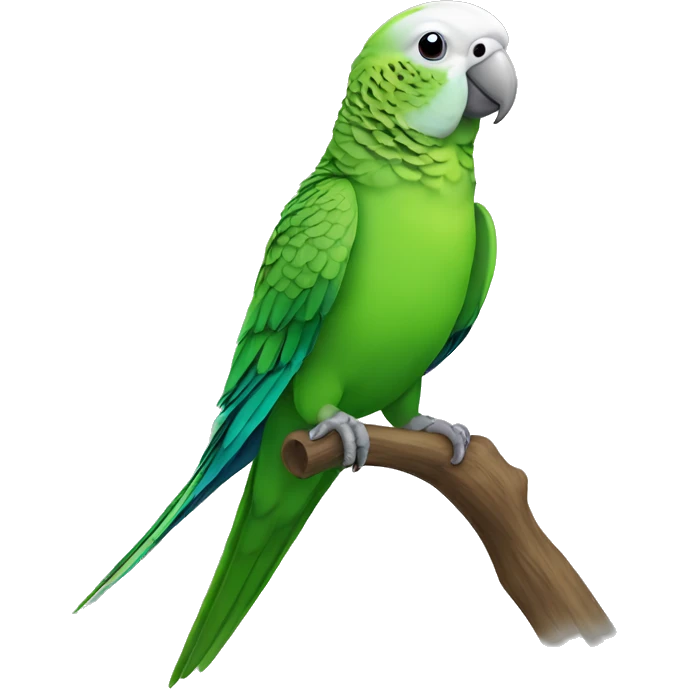 a green male parakeet emoji