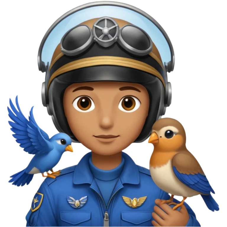 pilot with bird  emoji