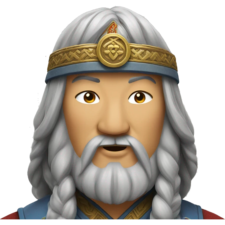 Genghis Khan sends an air kiss emoji