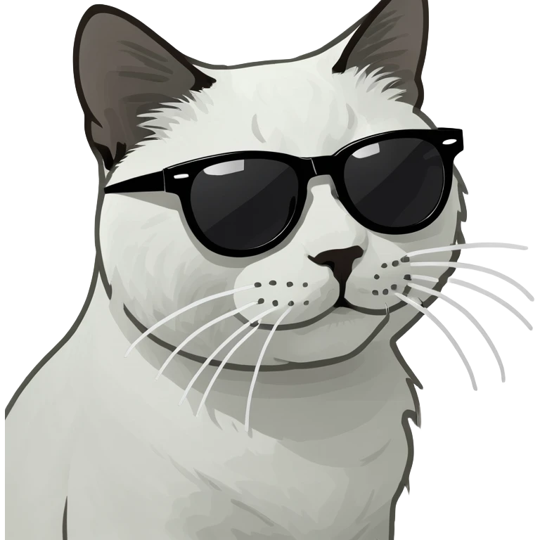 Cat with sunglasses emoji
