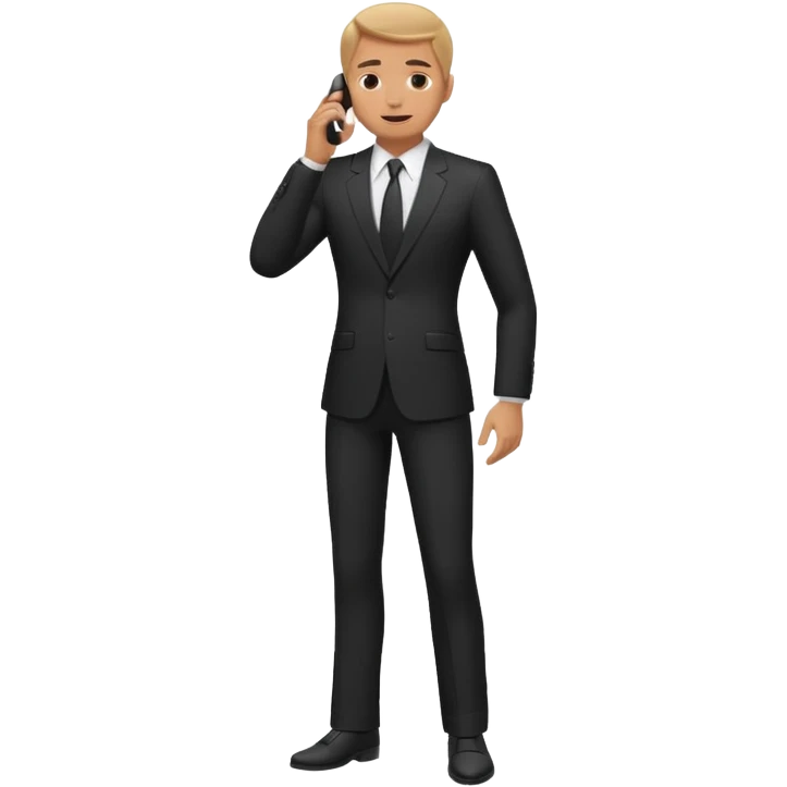 businessman talking on the phone, full body emoji