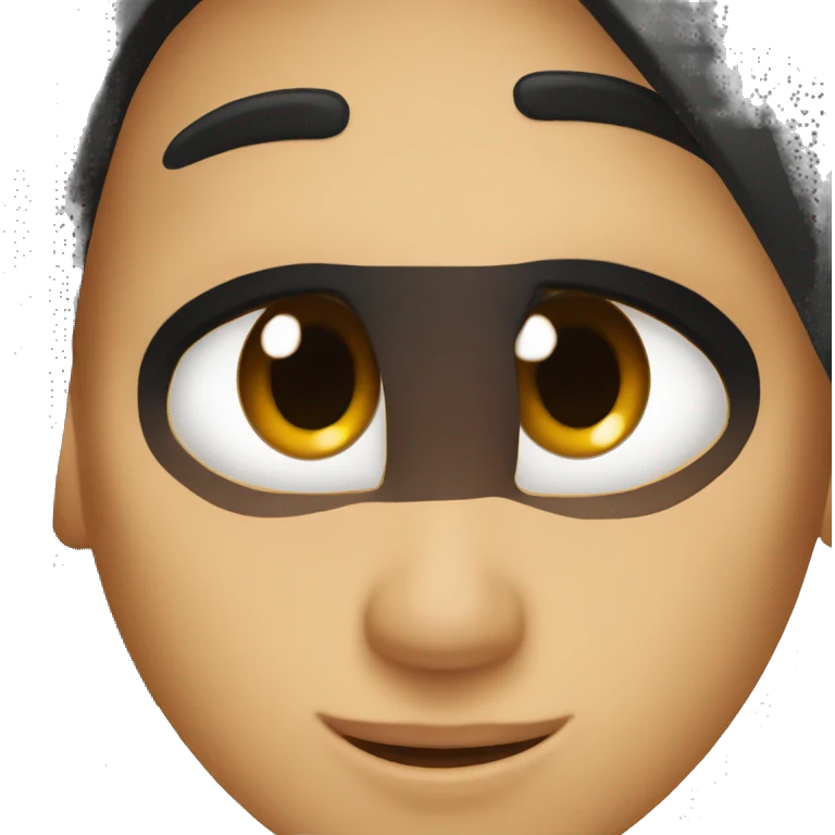 Brown eyes and long black hair emoji