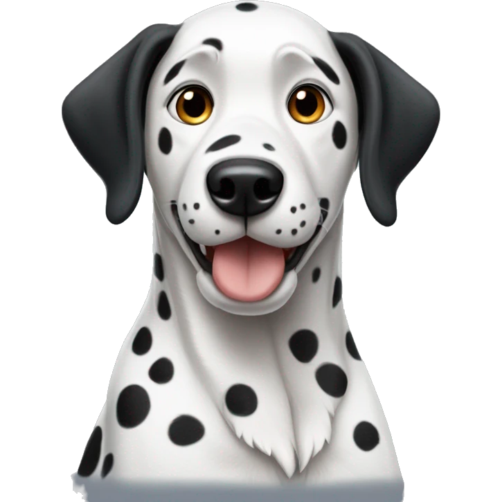 dalmatian with husky emoji