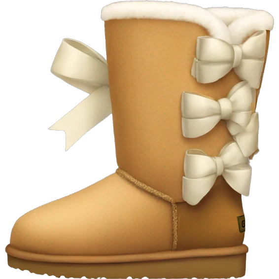 Ugg boots with bow emoji