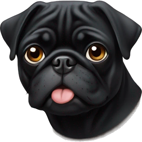 Black pug emoji