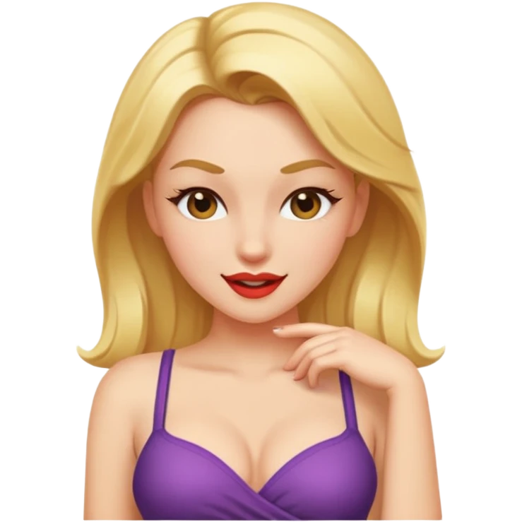 sexy girl, winking, hand on hip emoji