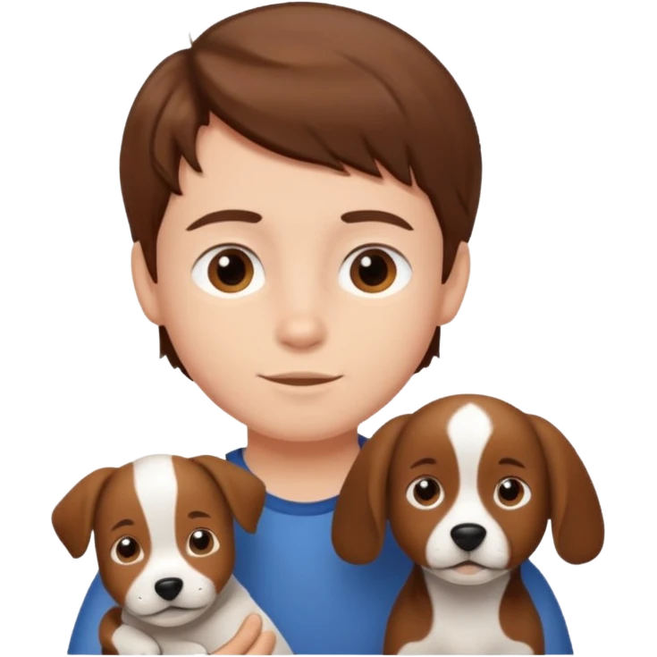 Little boy and dog emoji