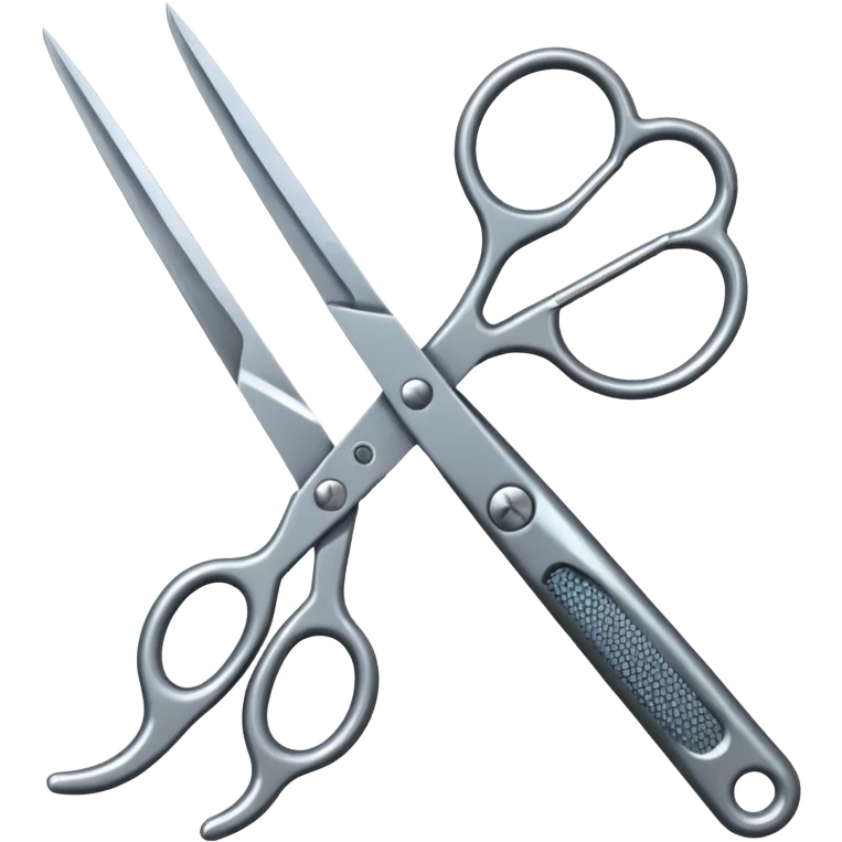 Scissors cutting audio wave clip emoji