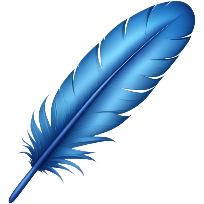 blue feather emoji