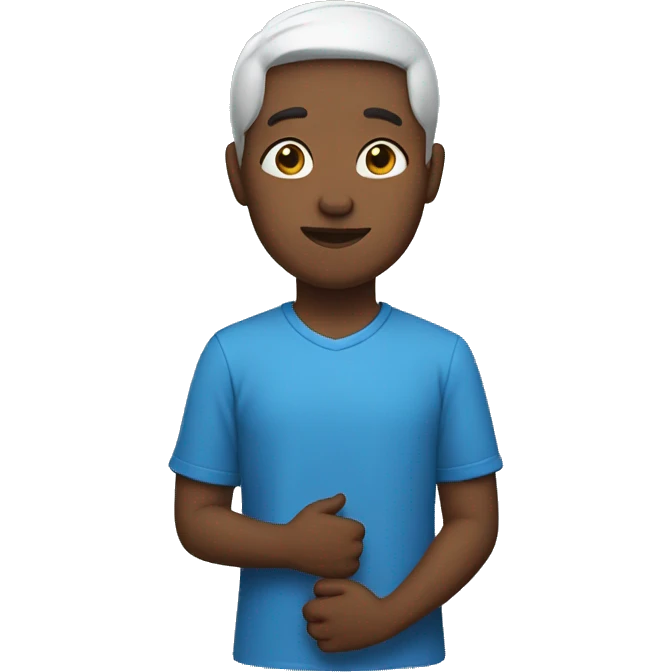 pray withblue shirt emoji