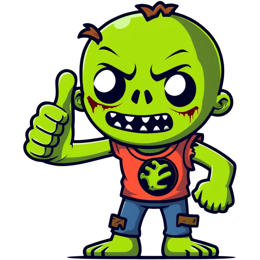 zombie giving thumbs up emoji