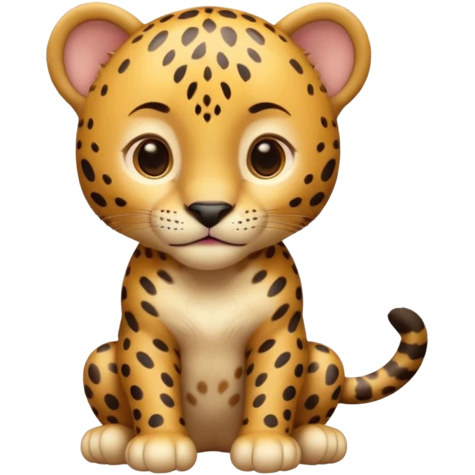 A high-resolution photo-realistic digital illustration of a baby jaguar, chest upward A high-resolution, photo-realistic digital illustration of a majestic jaguar emoji