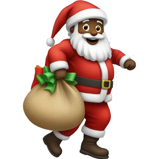 santa carrying his sack emoji