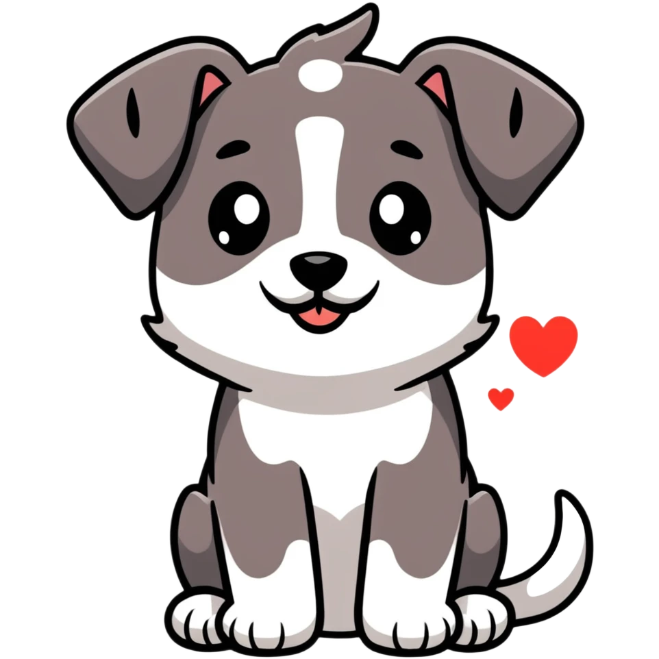 puppy in love emoji