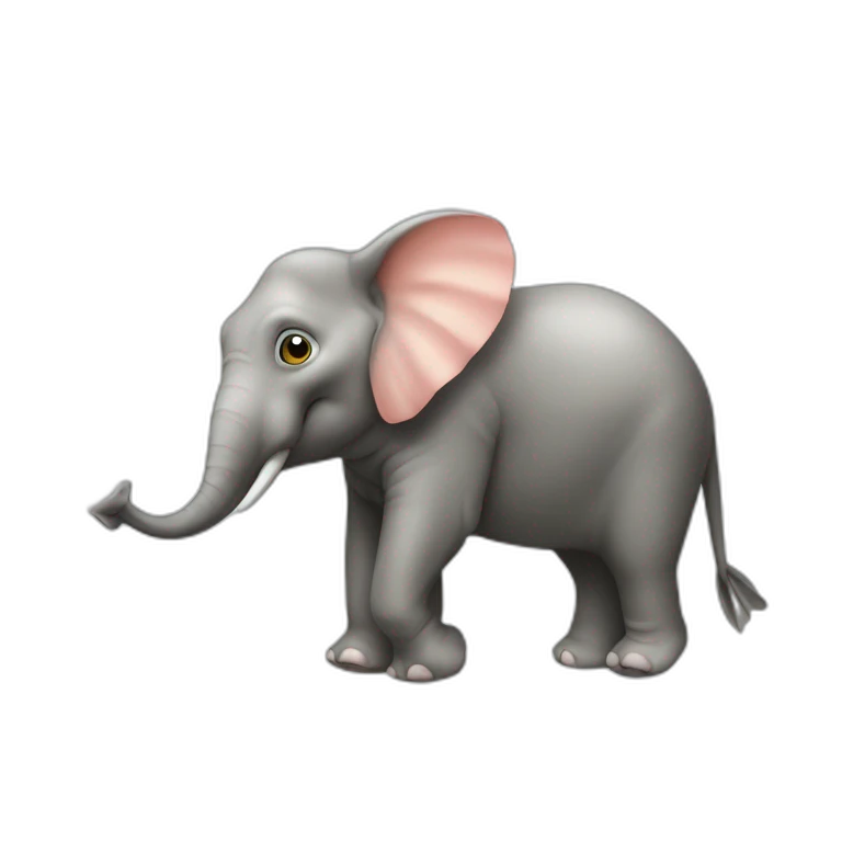 Poisson sur éléphant emoji