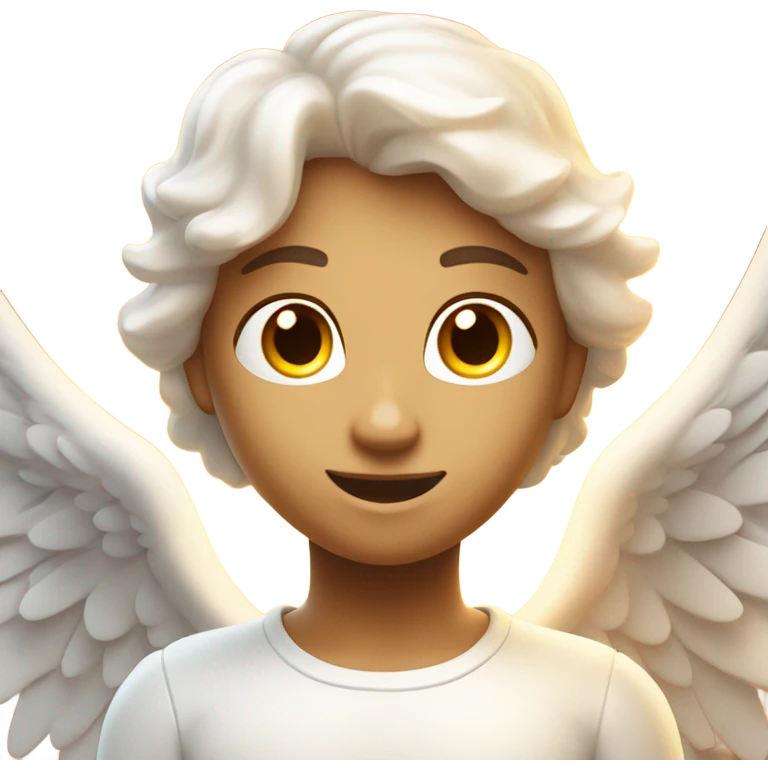 white angel, surrounded by fire
 emoji