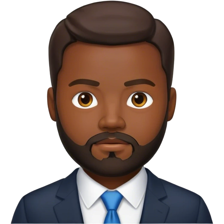 Realistic evil JD Vance with a beard and a suit emoji
