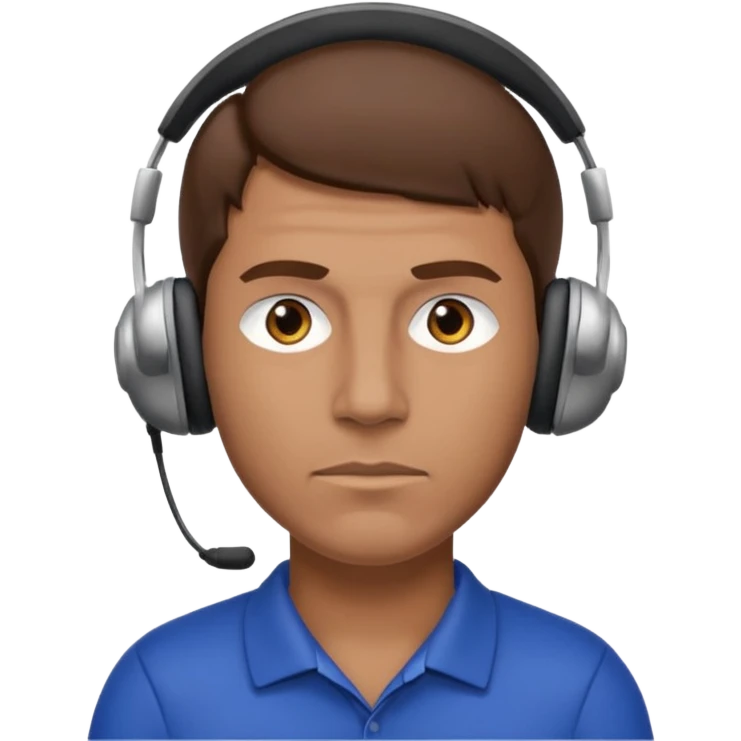 Football coach. Brown hair emoji