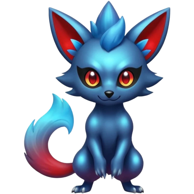 Shiny Cool Badass Zorua-Fakémon-hybrid-creature (full body)  emoji