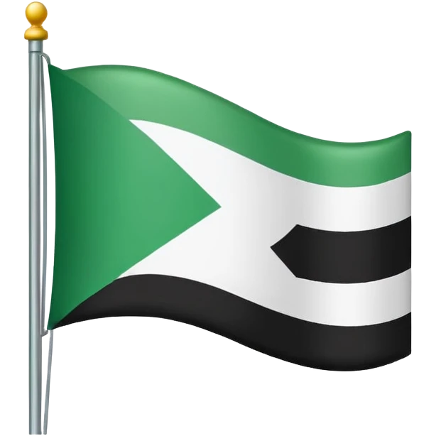 I want a flag as a emoji its made by three colours white green and black emoji