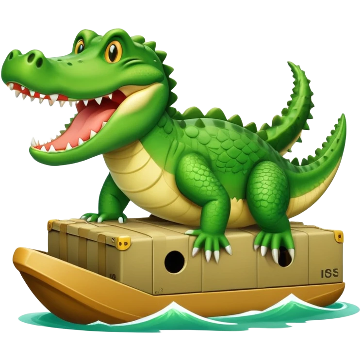 crocodile and cargo plane emoji