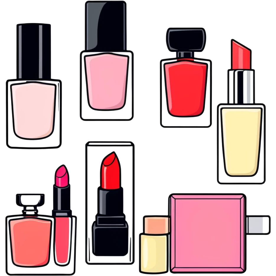 For girls with lipstick and perfume emoji