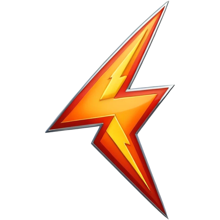 chrome orange red lightning  emoji