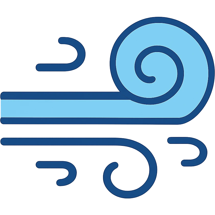 Wind as a gentle breeze emoji
