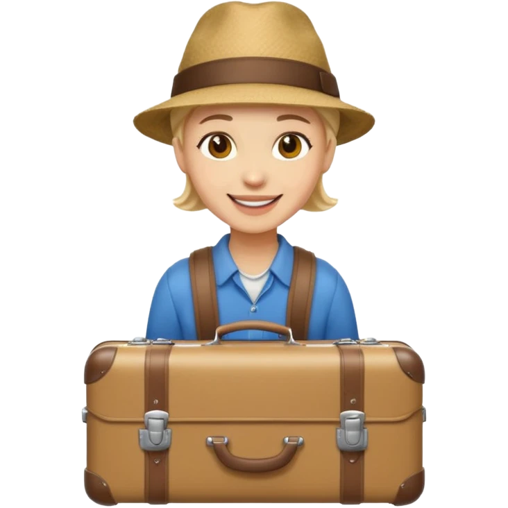tourist with a suitcase emoji