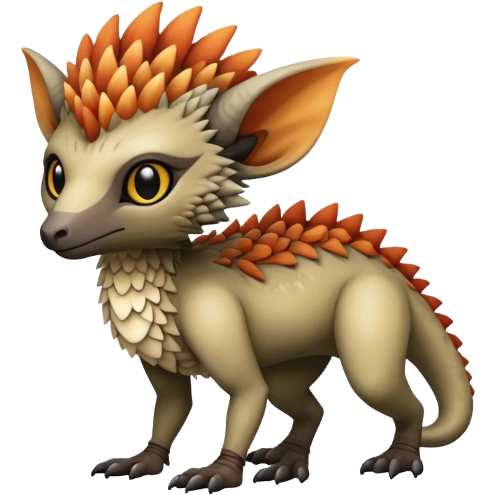 warm-colored Vernid-Trico-Fionbri-creature (full body) emoji