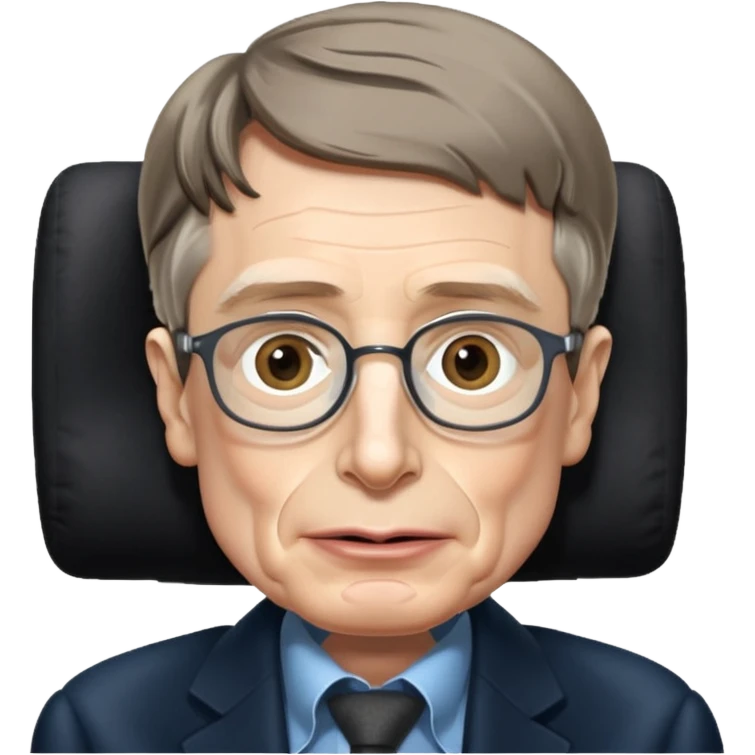 Stephen Hawking character front view emoji