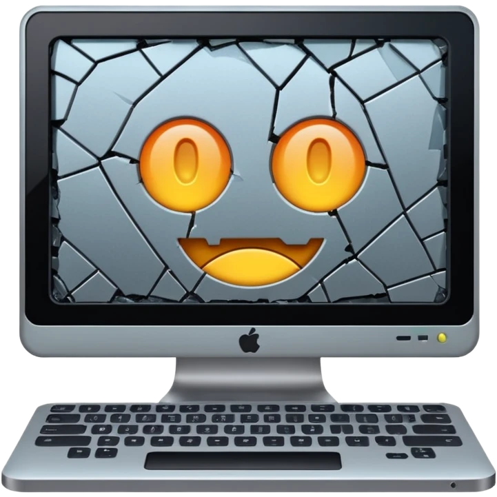 damaged computer emoji