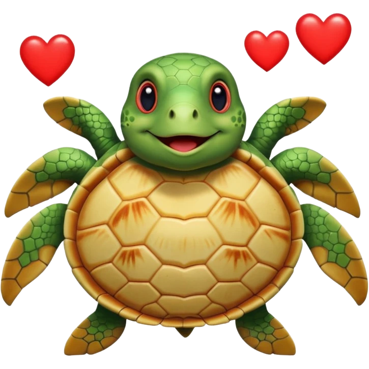 See Turtle in love emoji