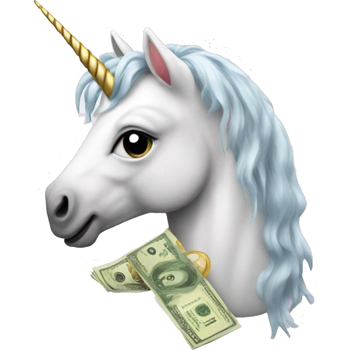 Unicorn with money  emoji