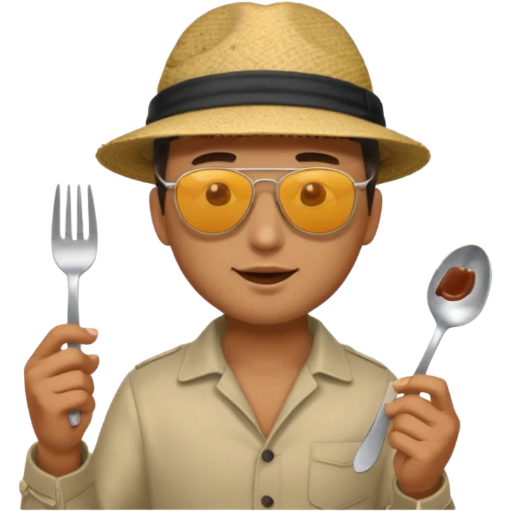 Man eating out emoji