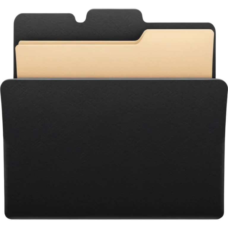 a black top tab file folder emoji