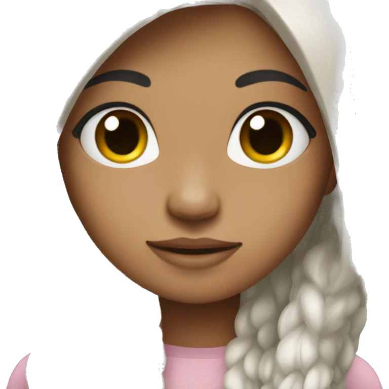 girl with black long hair  emoji