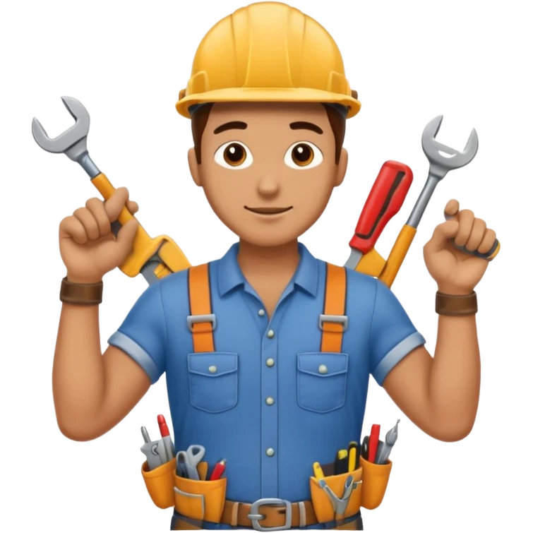 a handman works at home emoji