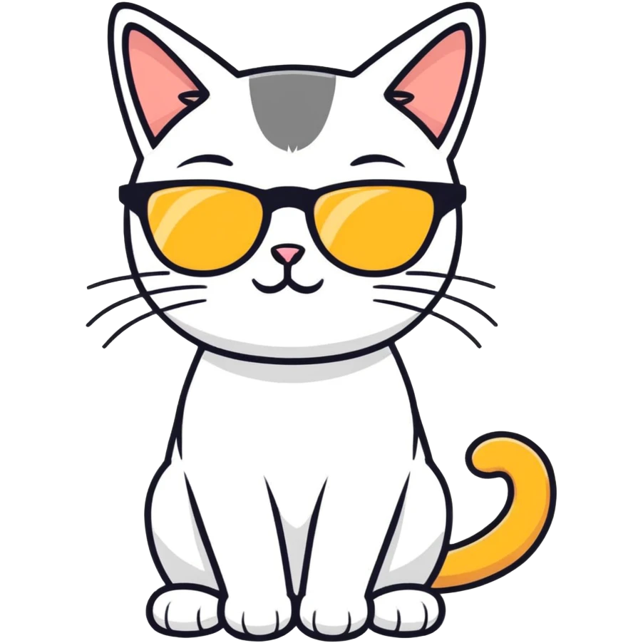 Cat with sunglasses emoji