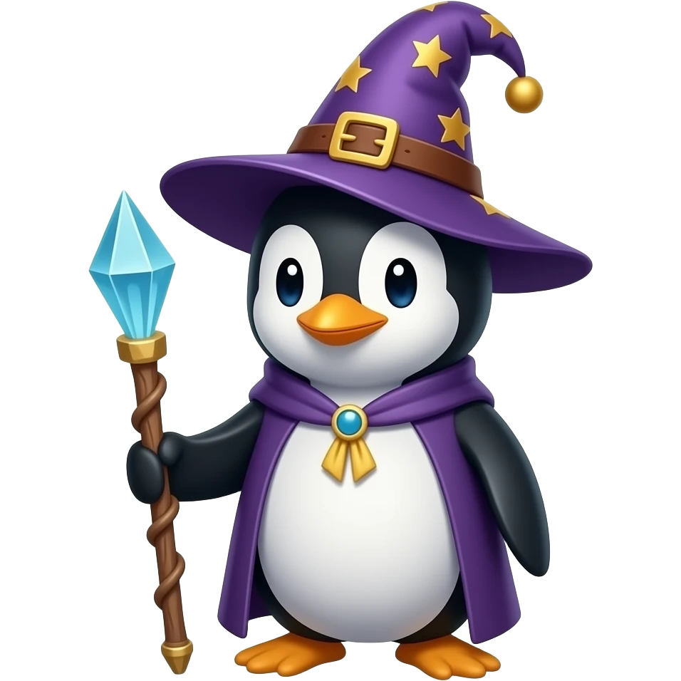 Penguin Wizard emoji