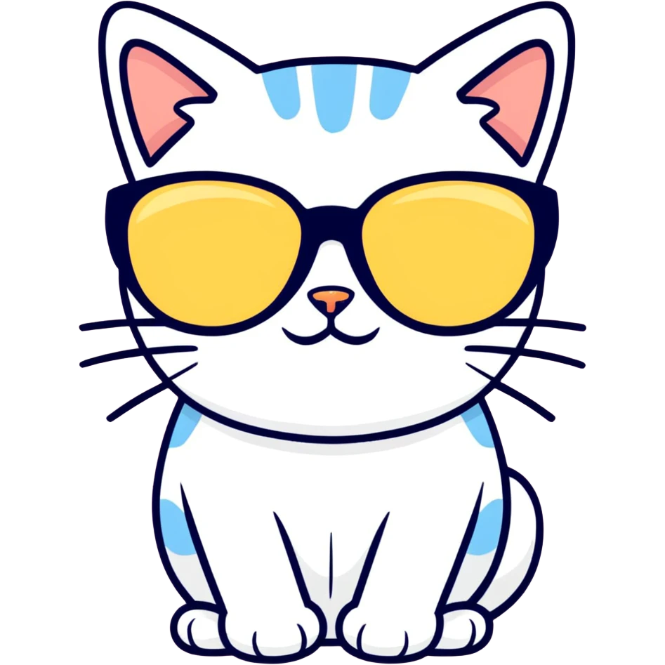 Cat with sunglasses emoji